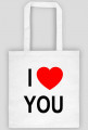 Torba Biała I Love YOU Serce Red