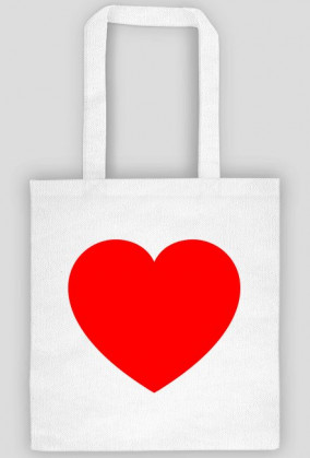 Torba Biała Serce Red
