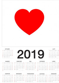 Kalendarz 2019 Serce Red
