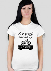 Koszulka Rowerzystki "Kręci mnie Rower" Jasne Kolory