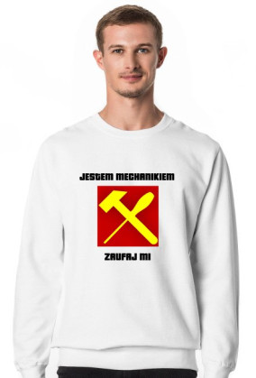 śrubokręt i młot jestem mechanikiem bluza biała