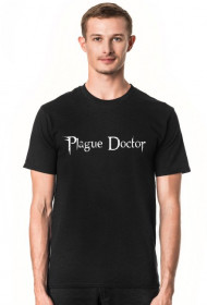 Plague Doctor Tshirt męski przód + tył - czarny