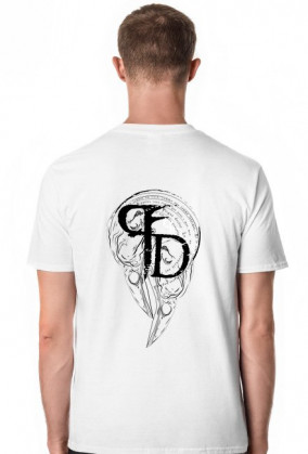 Plague Doctor Tshirt męski przód + tył - biały