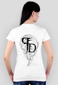 Plague Doctor Tshirt damski przód + tył - biały