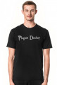 Plague Doctor Tshirt męski przód + tył - czarny