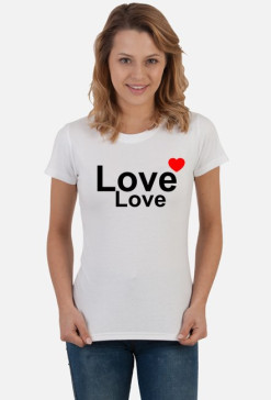 Koszulka biała LoveLove Serce Red