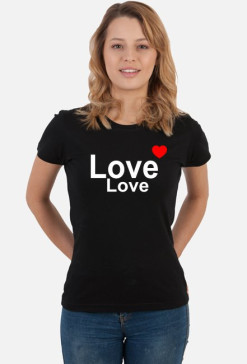 Koszulka czarna LoveLove Serce Red