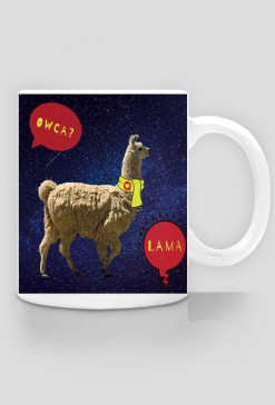 Kubek. Owca? Lama...