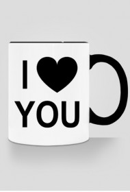 Kubek black I LOVE YOU Serce Black