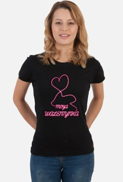 T-shirt Ricamo Walentynki | Czarny