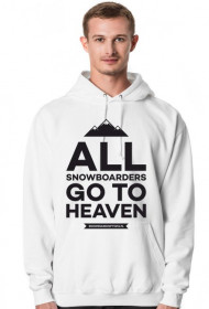 ALL SNOWBOARDERS GO TO HEAVEN - Bluza męska z kapturem