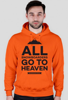 ALL SNOWBOARDERS GO TO HEAVEN - Bluza męska z kapturem