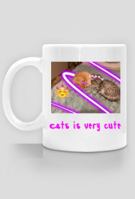 Cats is very cute kubek