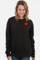 Bluza czarna Serce red