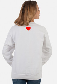 Bluza biała Serce red tylko plecy