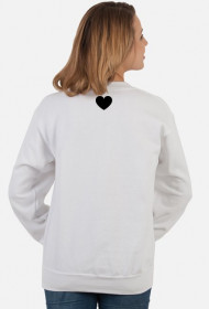Bluza biała Serce black tylko plecy