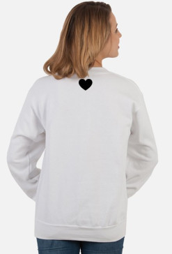 Bluza biała Serce black tylko plecy