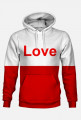 Bluza biało czerwona Love red