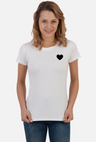 Koszulka biała Serce black