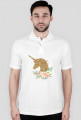 Koszulka męska polo - Złoty jednorożec