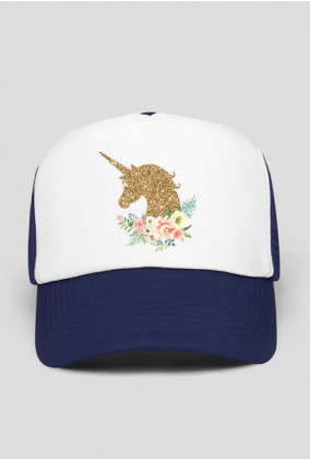 Fajne czapki - Czapka ze złotym jednorożcem