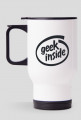 Kubek termiczny dobry pomysł na tani i śmieszny prezent dla programisty, nerda, geeka, na urodziny, na mikołajki, pod choinkę - Geek Inside parodia Intel Inside