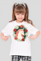 Koszulki modne dziecięce - Jednorożec w kwiatach - dziewczęca