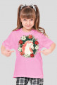 Koszulki modne dziecięce - Jednorożec w kwiatach - dziewczęca