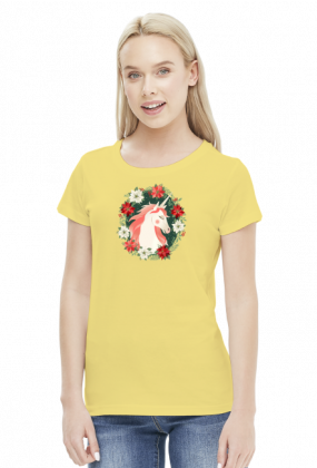 Koszulki fajne - Jednorożec w kwiatach