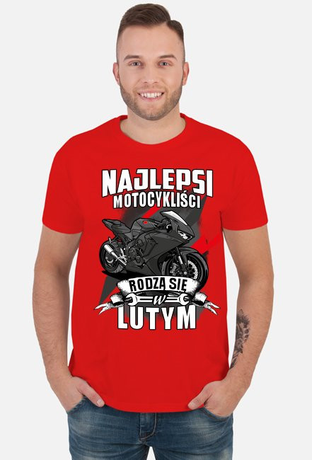 Najlepsi motocykliści rodzą się w LUTYM - męska koszulka motocyklowa