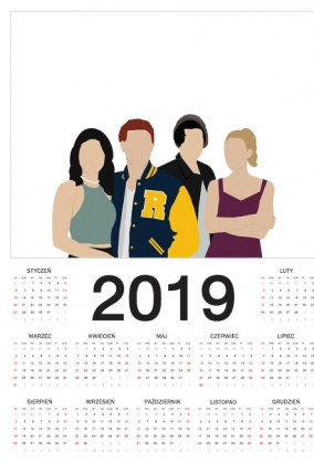 Kalendarz- Betty, Archi, Veronica i Jughead