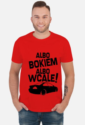 Albo bokiem albo wcale - BMW E46 (koszulka męska) ciemna grafika