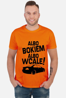 Albo bokiem albo wcale - BMW E46 (koszulka męska) ciemna grafika