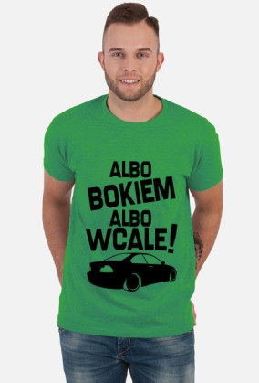 Albo bokiem albo wcale - BMW E46 (koszulka męska) ciemna grafika