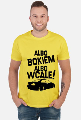 Albo bokiem albo wcale - BMW E46 (koszulka męska) ciemna grafika
