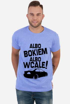 Albo bokiem albo wcale - BMW E46 (koszulka męska) ciemna grafika