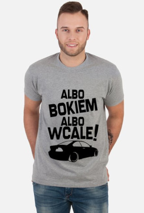 Albo bokiem albo wcale - BMW E46 (koszulka męska) ciemna grafika
