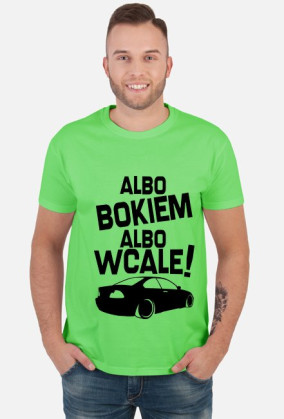 Albo bokiem albo wcale - BMW E46 (koszulka męska) ciemna grafika