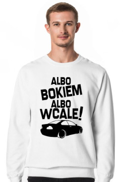 Albo bokiem albo wcale - BMW E46 (bluza męska klasyczna) ciemna grafika