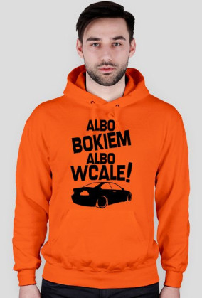 Albo bokiem albo wcale - BMW E46 (bluza męska kapturowa) ciemna grafika