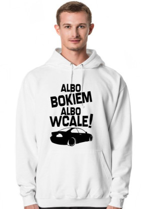 Albo bokiem albo wcale - BMW E46 (bluza męska kapturowa) ciemna grafika
