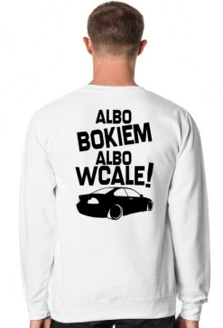 Albo bokiem albo wcale - BMW E46 (bluza męska klasyczna) ciemna grafika tył