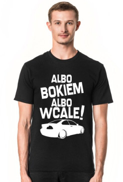 Albo bokiem albo wcale - BMW E46 (koszulka męska) jasna grafika