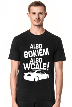 Albo bokiem albo wcale - BMW E46 (koszulka męska) jasna grafika