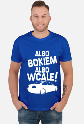 Albo bokiem albo wcale - BMW E46 (koszulka męska) jasna grafika