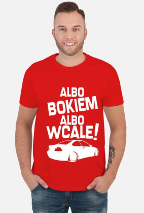 Albo bokiem albo wcale - BMW E46 (koszulka męska) jasna grafika