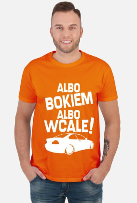 Albo bokiem albo wcale - BMW E46 (koszulka męska) jasna grafika