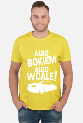Albo bokiem albo wcale - BMW E46 (koszulka męska) jasna grafika