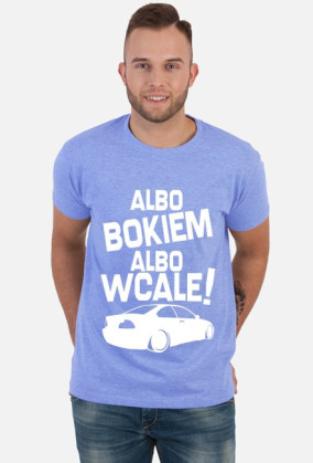 Albo bokiem albo wcale - BMW E46 (koszulka męska) jasna grafika