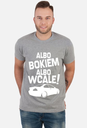 Albo bokiem albo wcale - BMW E46 (koszulka męska) jasna grafika